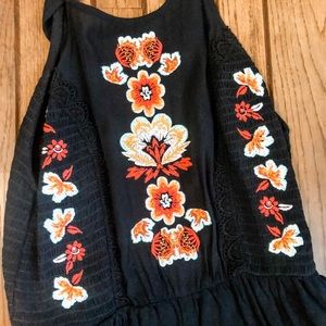 Embroidered top jumpsuit